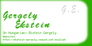 gergely ekstein business card